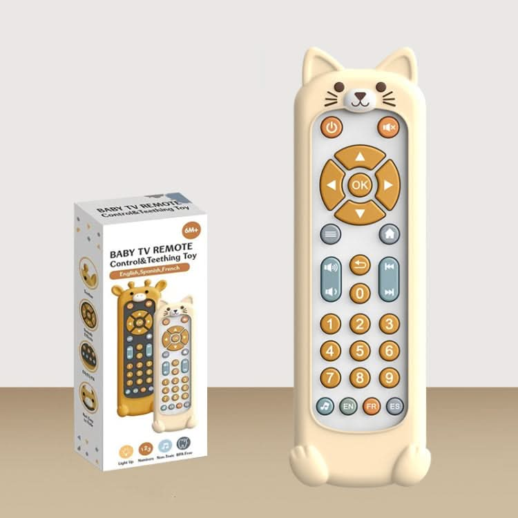 Baby Simulation TV Remote Control Music Toy with Light and Sound 3 Language Mode Reluova