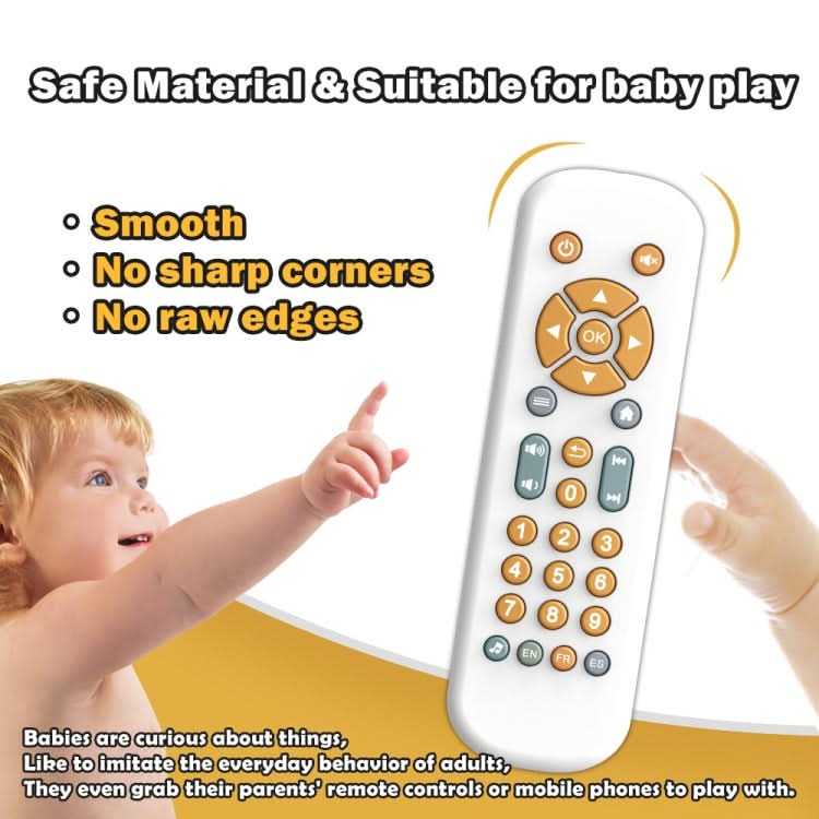 Baby Simulation TV Remote Control Music Toy with Light and Sound 3 Language Mode Reluova