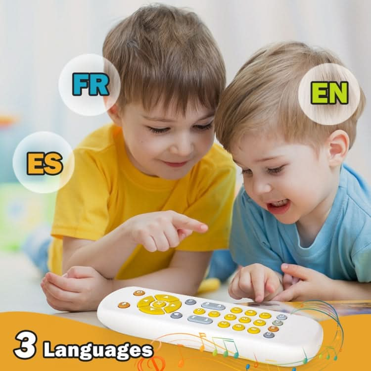 Baby Simulation TV Remote Control Music Toy with Light and Sound 3 Language Mode Reluova