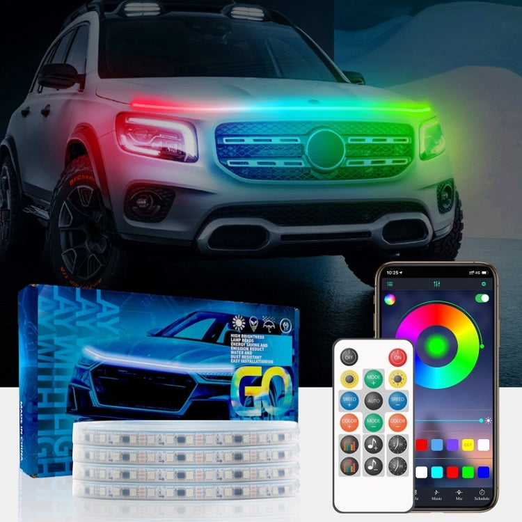 Car LED Streamer Phantom Running Lights Voice-Controlled Rhythmic Atmosphere Light With Turn Signals