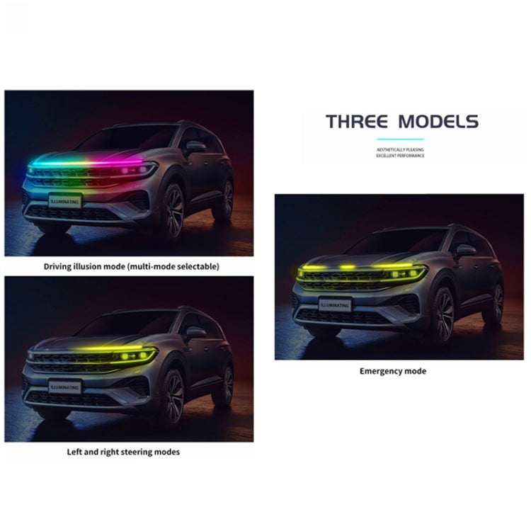 Car LED Streamer Phantom Running Lights Voice-Controlled Rhythmic Atmosphere Light With Turn Signals