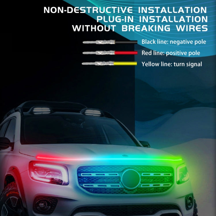 Car LED Streamer Phantom Running Lights Voice-Controlled Rhythmic Atmosphere Light With Turn Signals ÎҵÄÉ̵ê