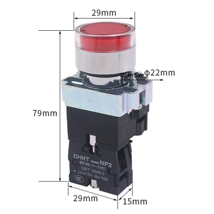 Pushbutton Switches With LED Light Silver Alloy Contact Push Button