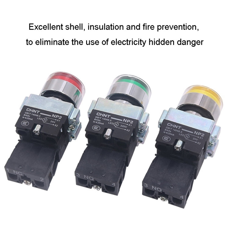 Pushbutton Switches With LED Light Silver Alloy Contact Push Button