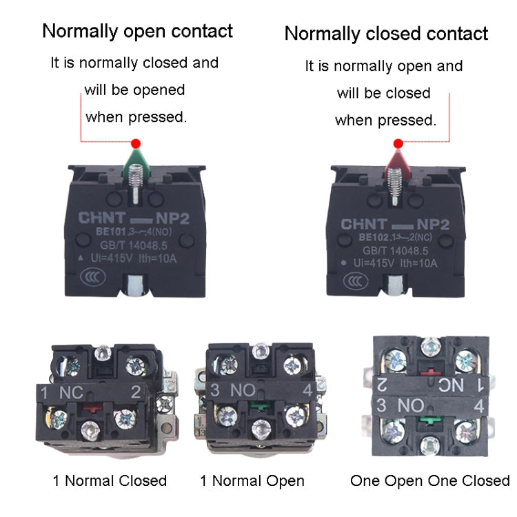 Pushbutton Switches With LED Light Silver Alloy Contact Push Button