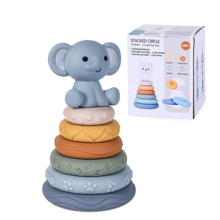 Baby Stacking Nesting Circle Toy Soft Squeeze Building Blocks Sensory Toys Reluova