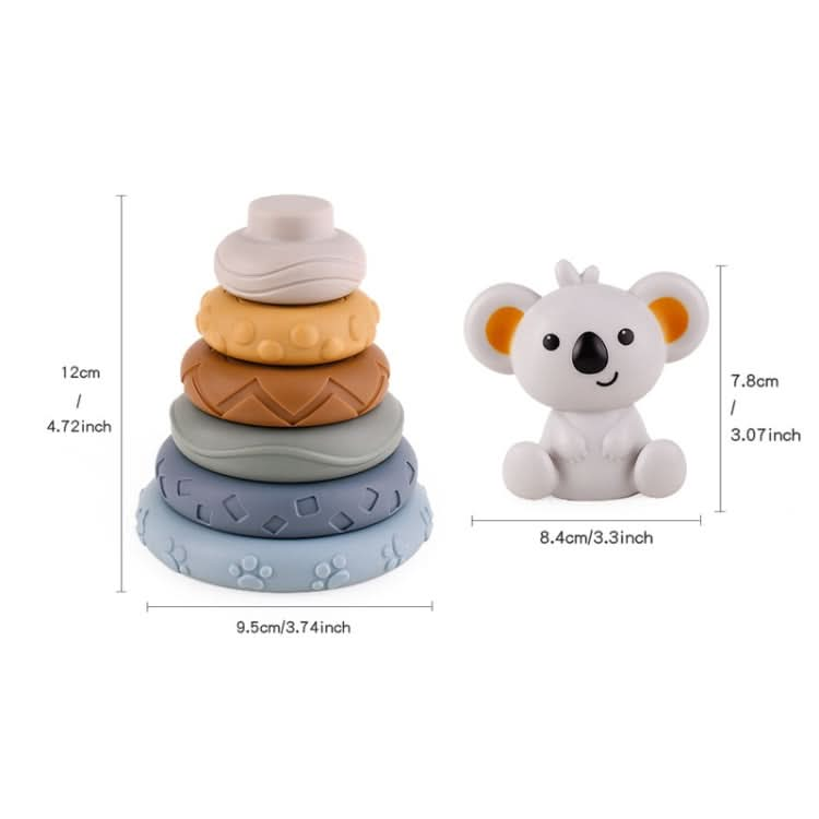 Baby Stacking Nesting Circle Toy Soft Squeeze Building Blocks Sensory Toys Reluova