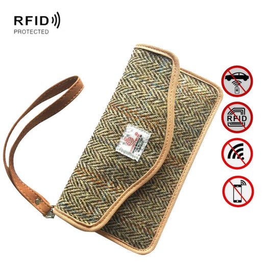 Large Tweed Cell Phone Anti-Radiation Signal Shielding Bag Double Layer RFID Car Shielding Key Bag My Store