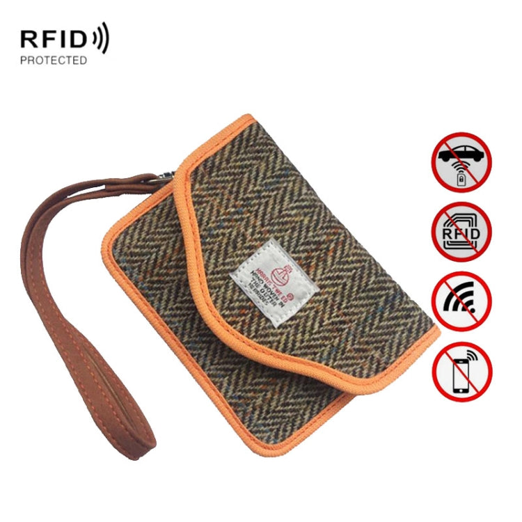 Small Tweed Car Key Remote Shielding Bag Double Layer Anti-theft Anti-magnetic RFID Bag ÎҵÄÉ̵ê