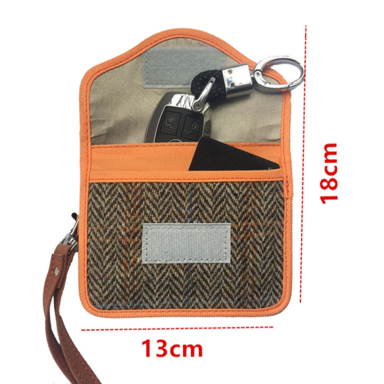 Small Tweed Car Key Remote Shielding Bag Double Layer Anti-theft Anti-magnetic RFID Bag ÎҵÄÉ̵ê