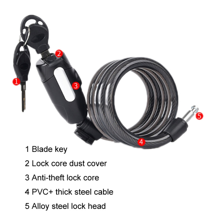 Fixed Portable Anti-theft Thickened Steel Wire Chain Bicycle Lock Reluova