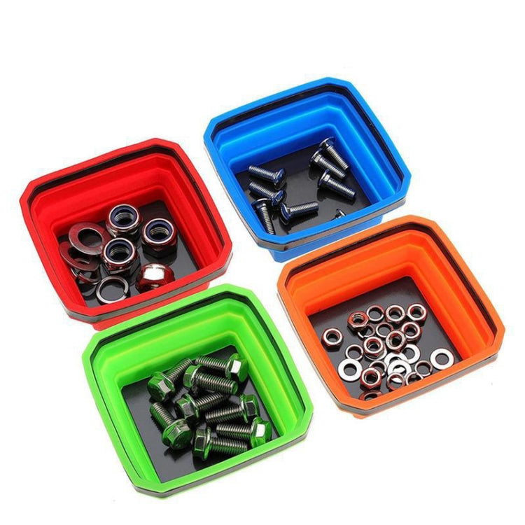 Square Silicone Foldable Magnetic Parts Tray For Small Parts And Tools