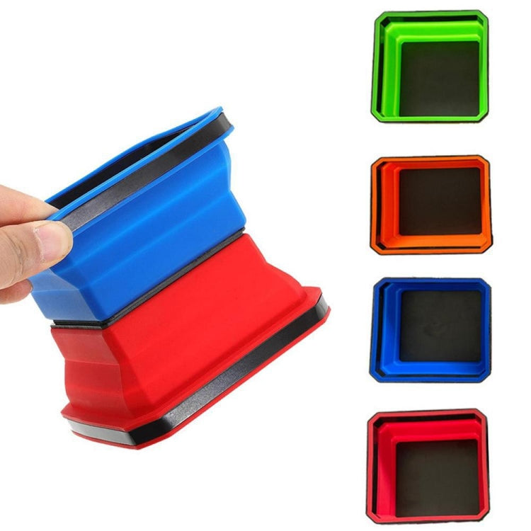 Square Silicone Foldable Magnetic Parts Tray For Small Parts And Tools