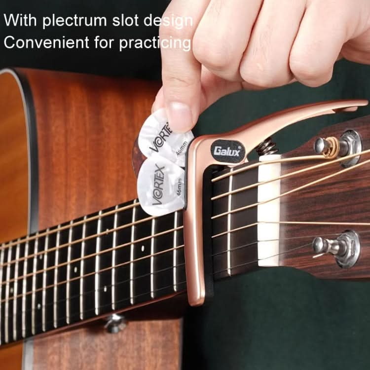 Galux GC501A Acoustic Guitar Pitch Clip Folk Ukulele Metal Clip With Storage Bag Reluova