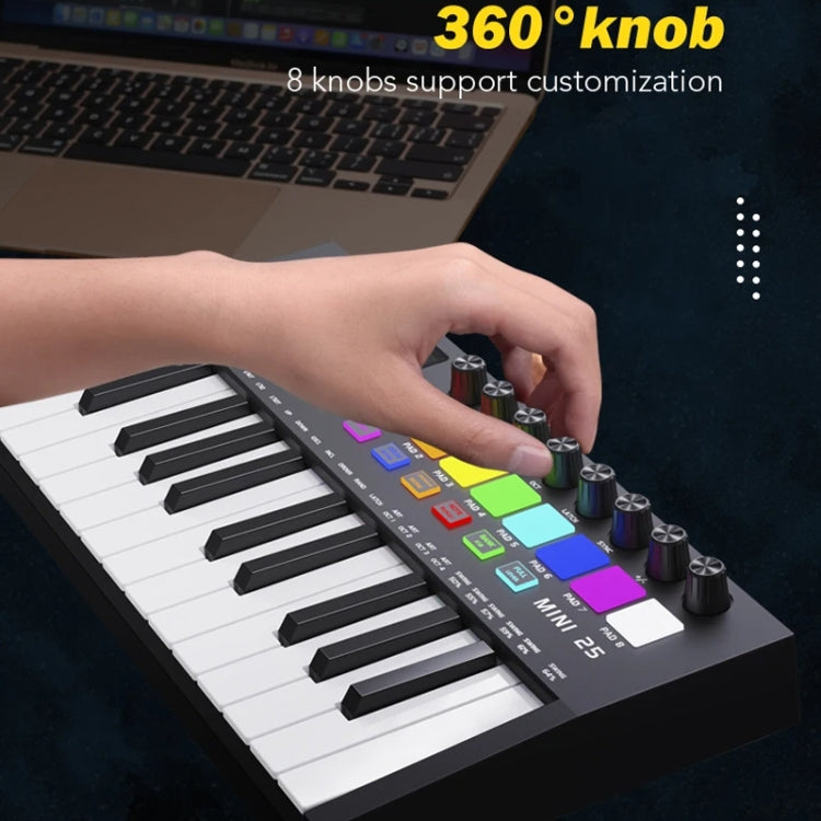 MD02 25 Key USB Keyboard And Drum Pad MIDI Controller Keyboard Piano