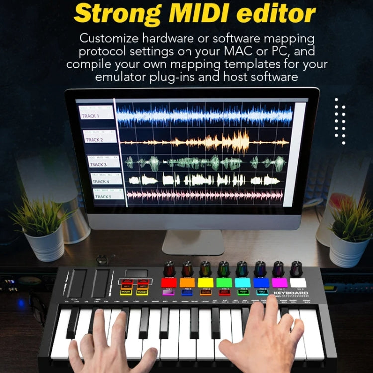 MD02 25 Key USB Keyboard And Drum Pad MIDI Controller Keyboard Piano