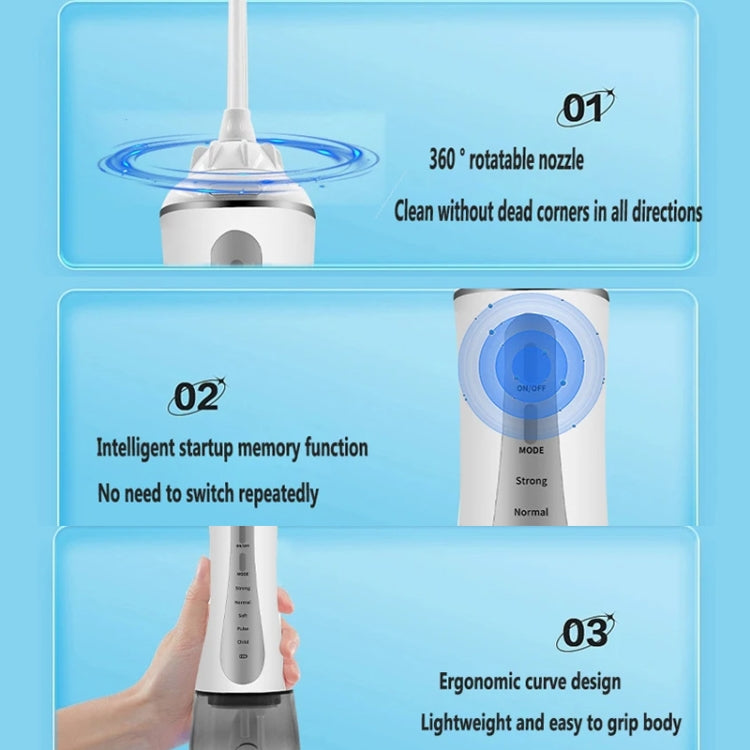 350ML Water Tank Oral Irrigator Rechargeable 5 Gear Adustable Water Flosser My Store