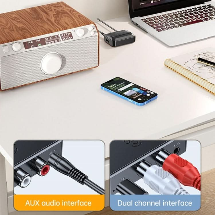 Bluetooth 5.3 Receiver NFC Function Stereo Amplifier To Wireless Adapter