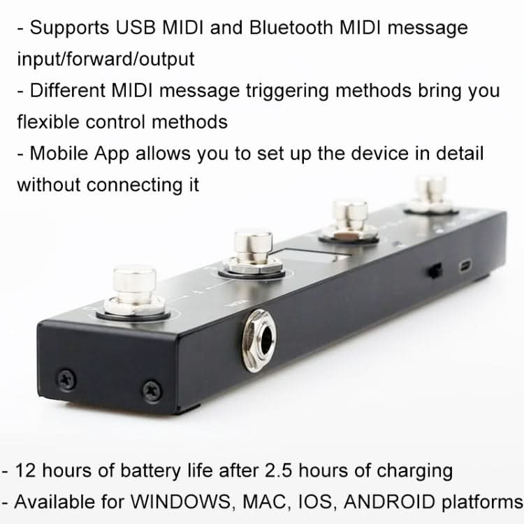 M-VAVE MIDI Bluetooth Controller MIDI Pedal Page Turner Multifunctional Musical Instrument Accessories Reluova