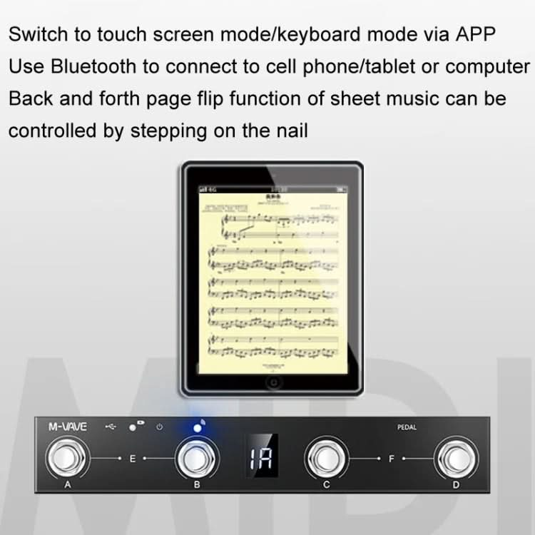 M-VAVE MIDI Bluetooth Controller MIDI Pedal Page Turner Multifunctional Musical Instrument Accessories Reluova