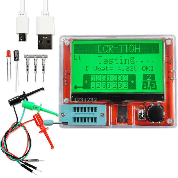 LCR-T10H Transistor Tester TFT Display For Diode Triode Capacitor Resistor Test Reluova