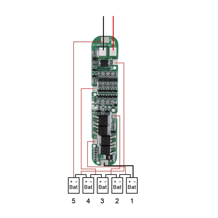 5 Strings 18.5V 18650 Lithium Battery Protection Board Anti-overcharge Overdischarge 21V Solar Battery Protection Board Reluova