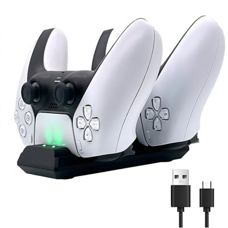 For PS5 Controller Dock Charger Gamepad Dual Port Quick Charger Reluova