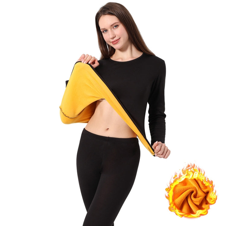 Men Women Gold Velvet Thickened Cold-Proof Thermal Underwear Set