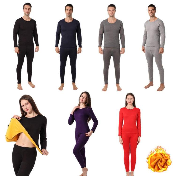 Men Women Gold Velvet Thickened Cold-Proof Thermal Underwear Set My Store