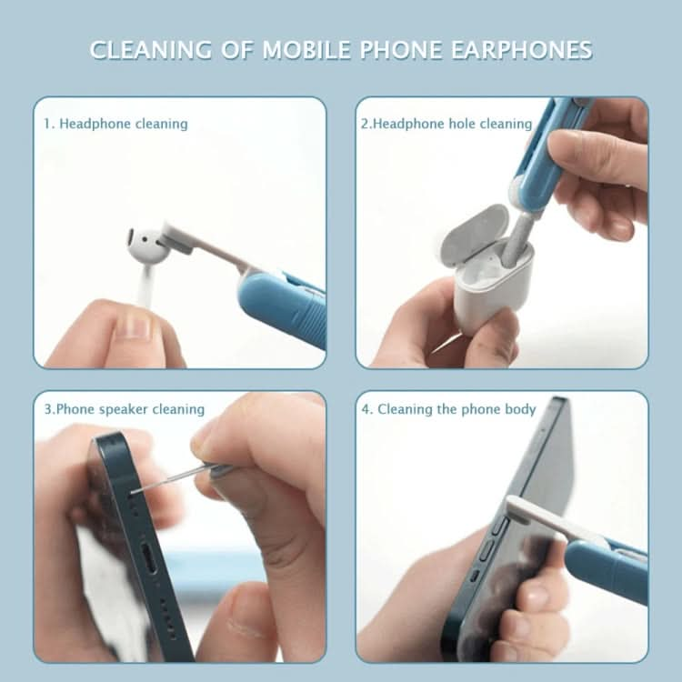 Bluetooth Earphone Cleaning Artifact Phone Dust Removal Tool Multi-Function Cleaning Brush