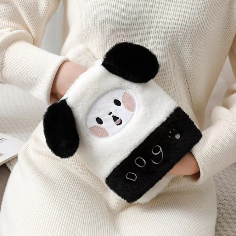 1L Hot Water Bag Dual Hands Plush Cute Hand Warmer