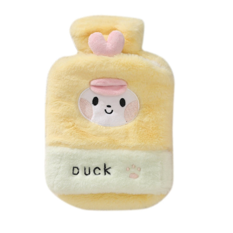 1L Hot Water Bag Dual Hands Plush Cute Hand Warmer