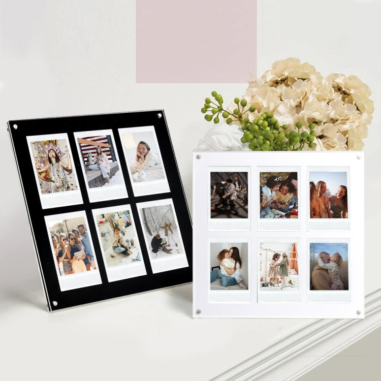 Six Palace Grid Color 3 Inch Three-Dimensional Magnet Photo Frame For Polaroids