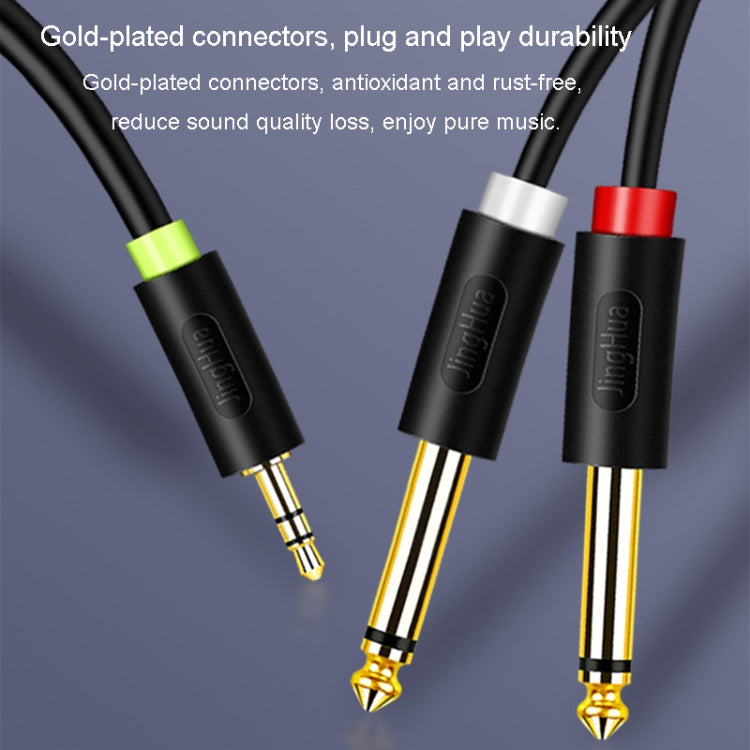 JINGHUA 3.5mm To Dual 6.5mm Audio Cable 1 In 2 Dual Channel Mixer Amplifier Audio Cable