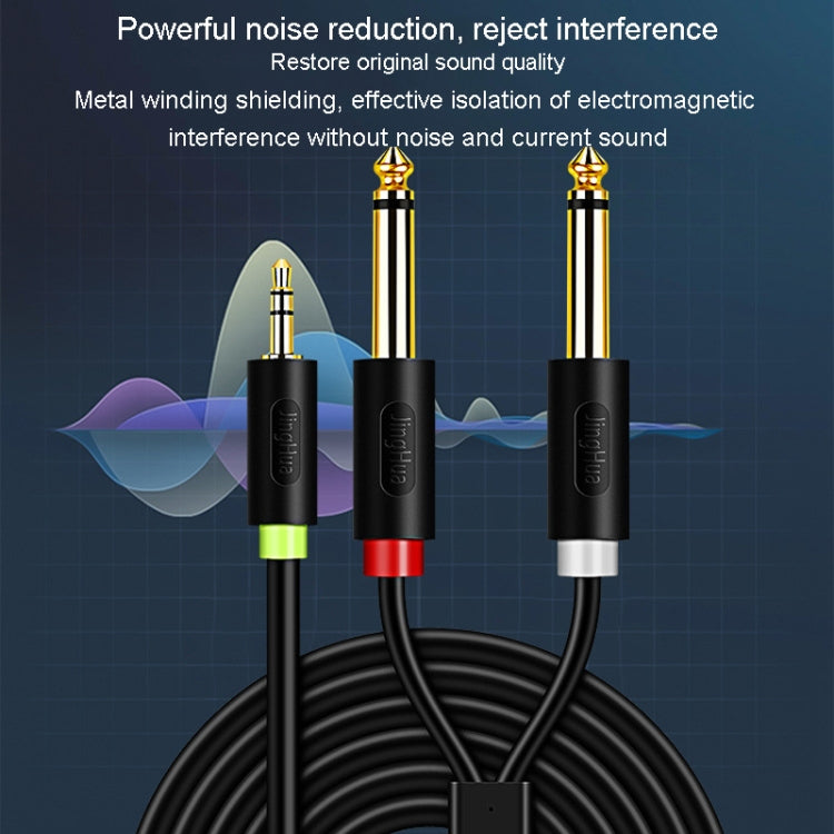 JINGHUA 3.5mm To Dual 6.5mm Audio Cable 1 In 2 Dual Channel Mixer Amplifier Audio Cable