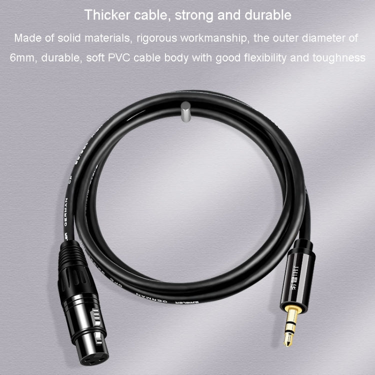 JINGHUA 3.5mm Male To XLR Female Microphone Cable Computer Mixer Audio Cable Reluova