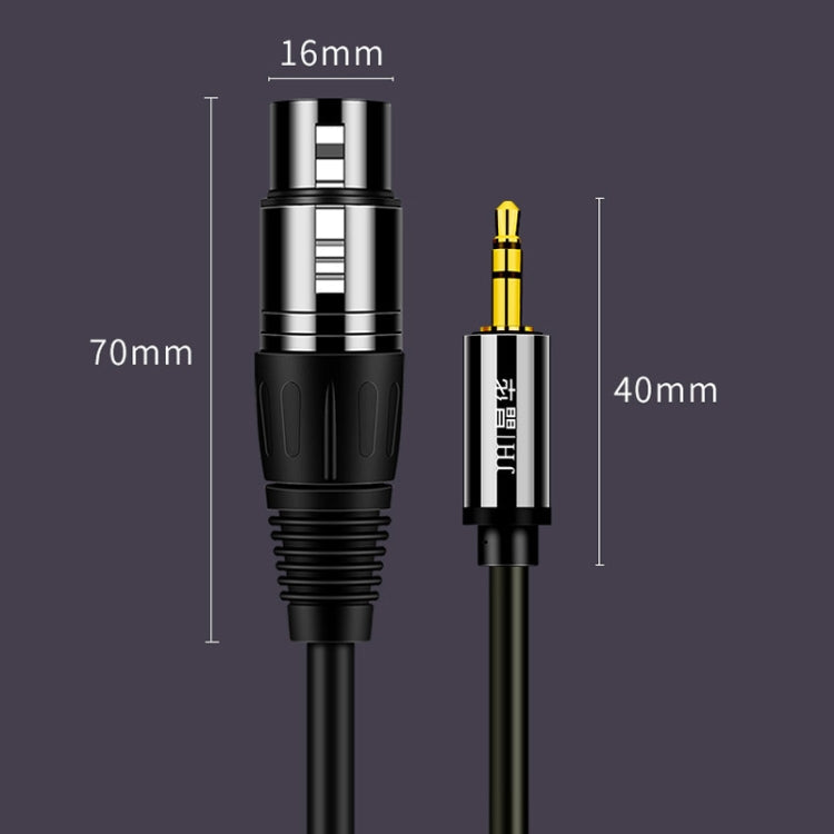 JINGHUA 3.5mm Male To XLR Female Microphone Cable Computer Mixer Audio Cable Reluova