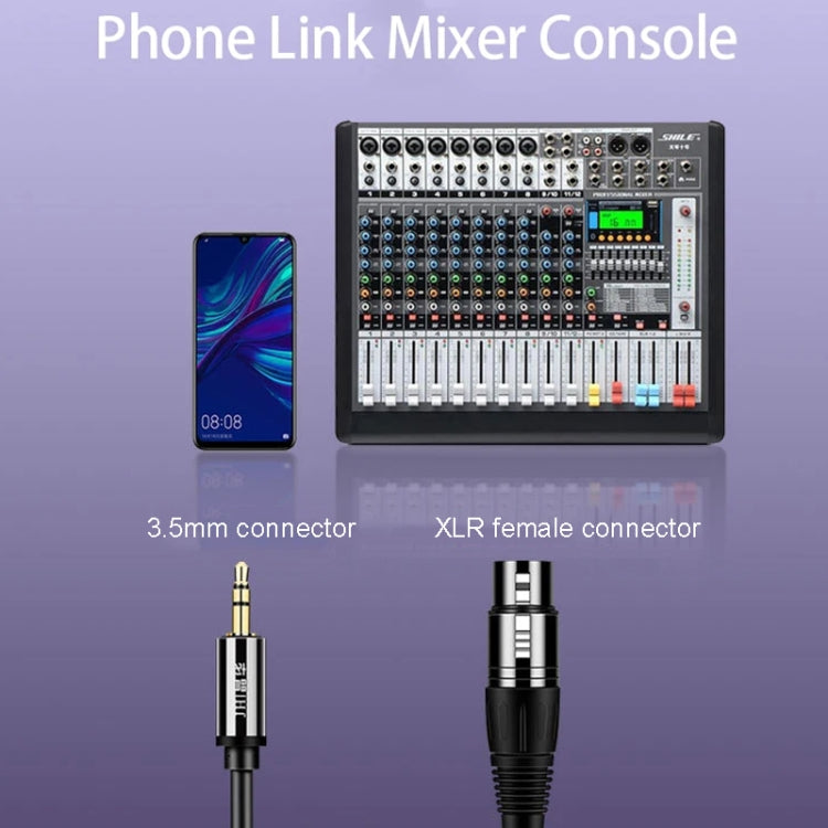 JINGHUA 3.5mm Male To XLR Female Microphone Cable Computer Mixer Audio Cable Reluova