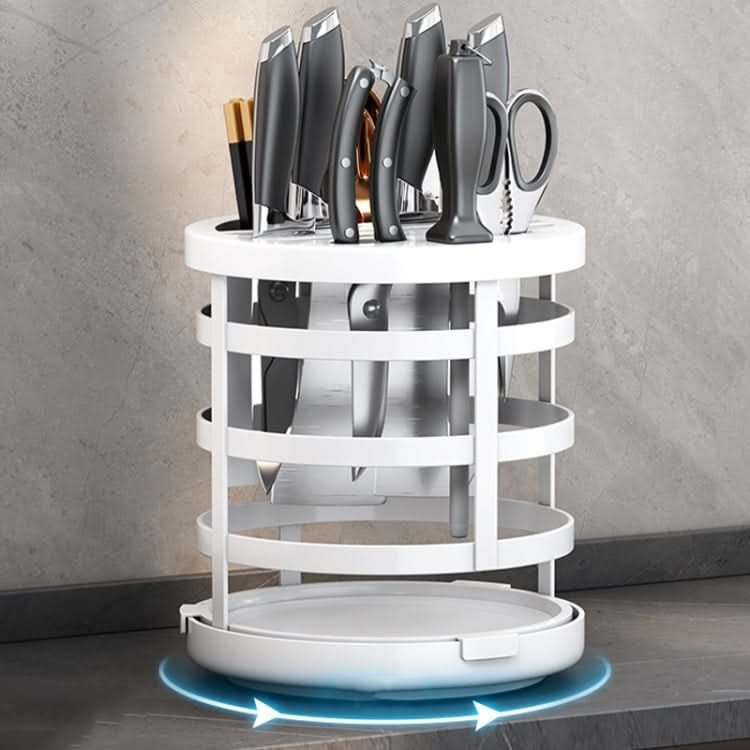 Home Thicken Knife Organizer Chopstick Cylinder Kitchen Drainage Countertop Shelf