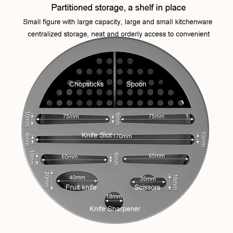 Home Thicken Knife Organizer Chopstick Cylinder Kitchen Drainage Countertop Shelf