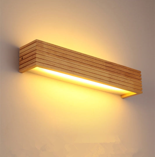 LED Solid Wood Wall Lamp Bedroom Bedside Lamp Corridor Wall Lamp My Store