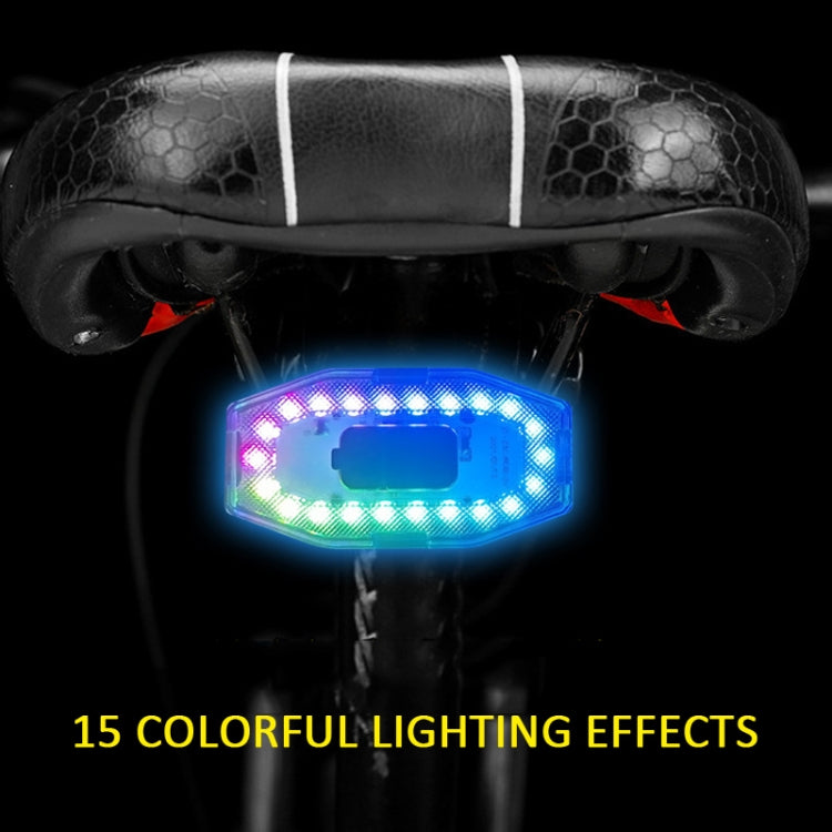 Rechargeable 60 Lumen Colorful Light Bicycle Bike Tail Light Helmet Warning Light Reluova