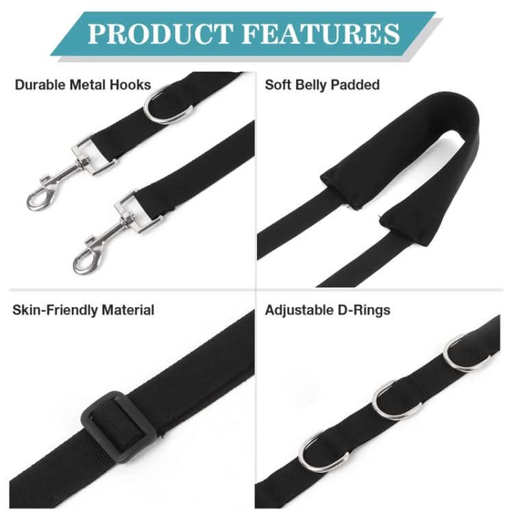 3pcs /Set Pet Bathing Beauty Table Fixed Lanyard Dog Tow Rope(Black)-Reluova