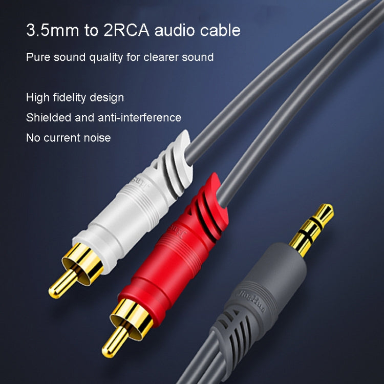 JINGHUA 3.5mm To 2RCA Audio Cable Game Console Outdoor Audio Connection Cable My Store