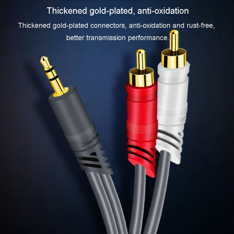 JINGHUA 3.5mm To 2RCA Audio Cable Game Console Outdoor Audio Connection Cable