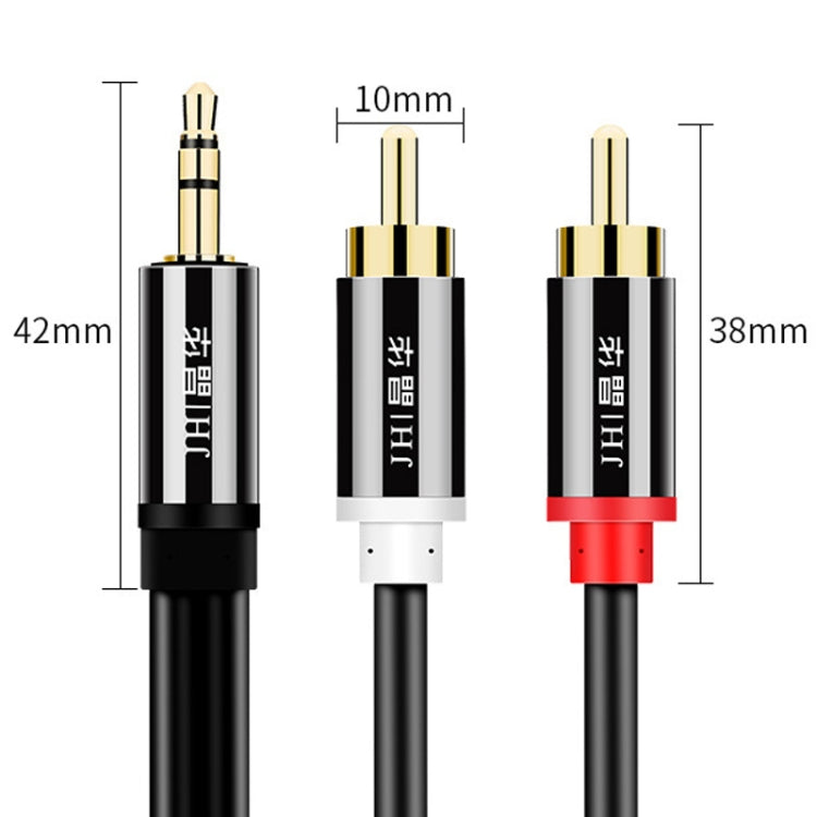 JINGHUA 1 In 2 3.5mm Audio Cable  3.5mm To 2RCA Double Lotus Computer Speaker Cell Phone Plug Cable My Store