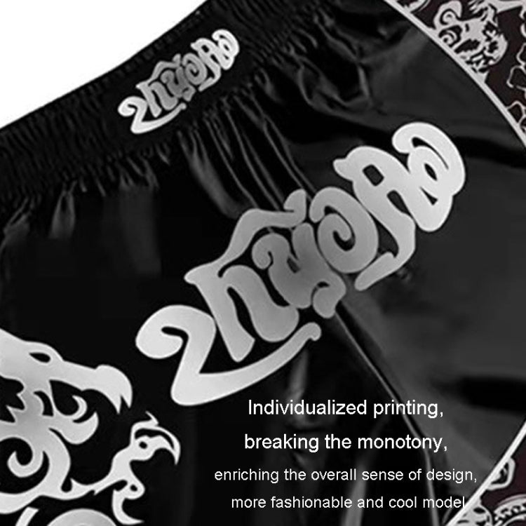 ZhuoAo Boxing Costumes Kids Sparring Fighting Shorts Muay Thai Free Fighting Tights Set, Series 2