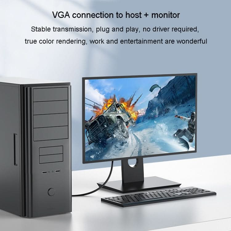 JINGHUA VGA3+6 Computer Monitor Screen Connection Cable VGA Display Connection Wire My Store