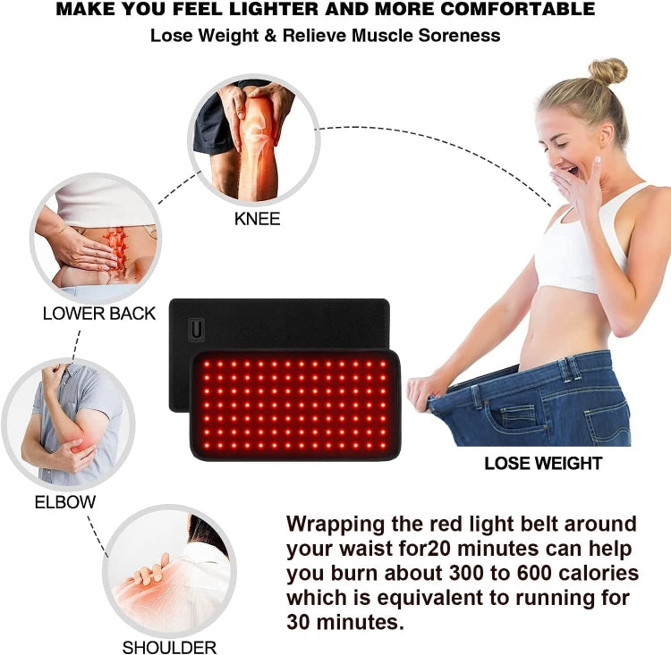 120 LEDs Red Light + Infrared Light Therapy Belt For Back Shoulder Waist Pain Relief