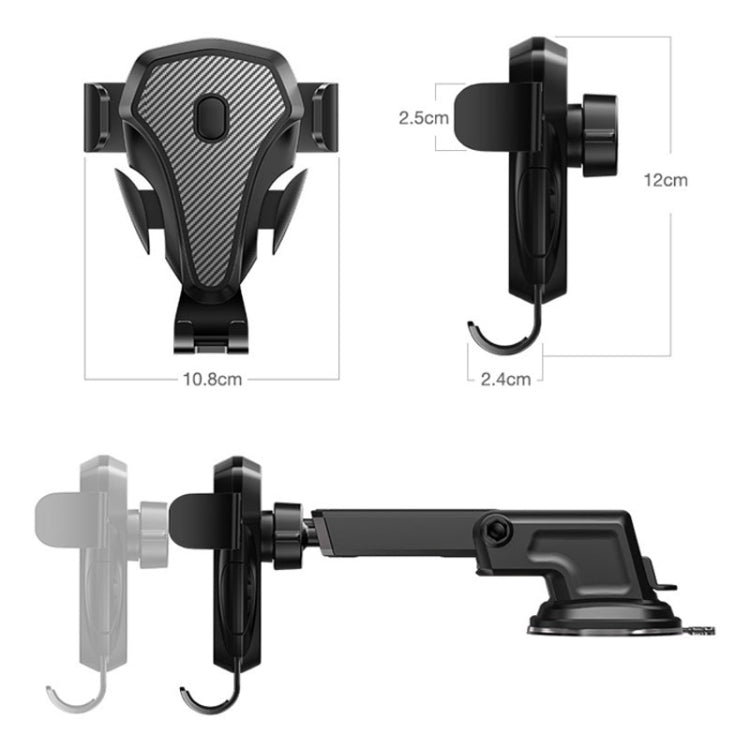 Carbon Fiber Automotive Phone Holder Car Navigation Bracket Telescopic Model ÎҵÄÉ̵ê